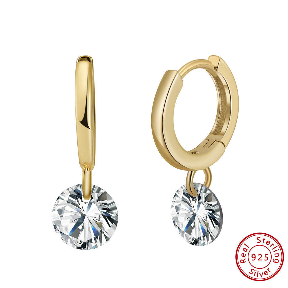 S925 Sterling Silver Zircon Earrings Eardrops