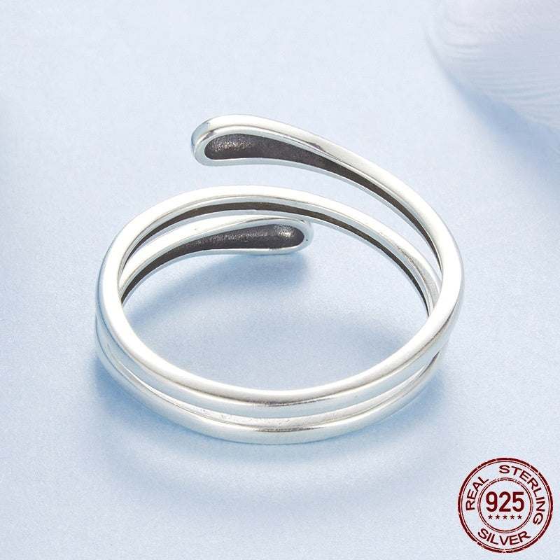 925 Sterling Silver Multilayer Simplicity Women Ring