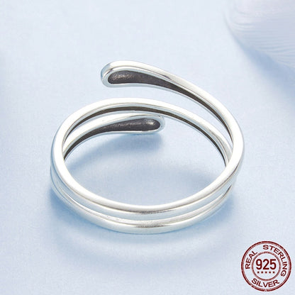 925 Sterling Silver Multilayer Simplicity Women Ring