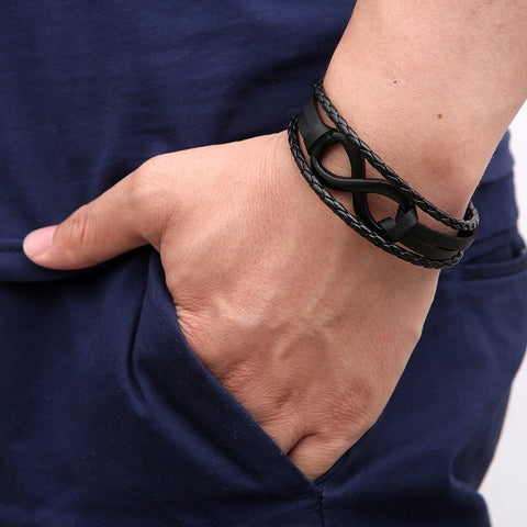 Lucky Loop Leather Bracelet for Her