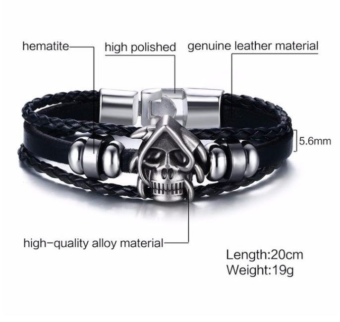 Lucky Loop Leather Bracelet for Her