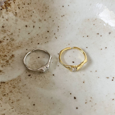 Women's 925 Sterling Silver Zircon Adjustable Ring