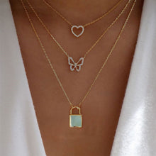 17KM-Multilayer Butterfly Pearl Necklace For Women Gold Pearl Choker Sun Star Jewelry Gift