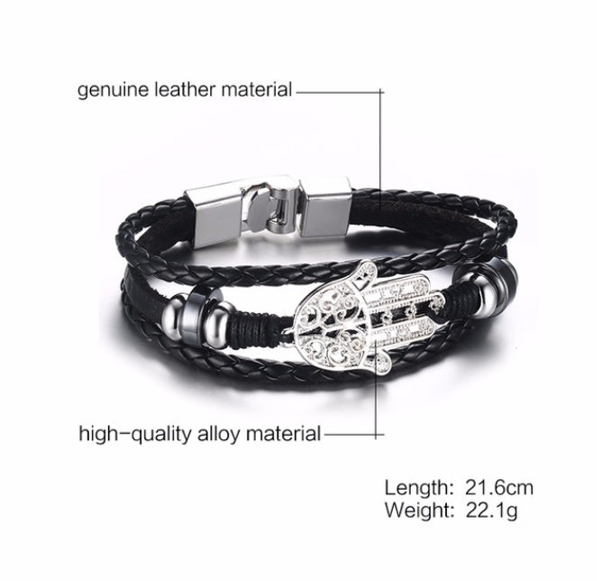 Lucky Loop Leather Bracelet for Her