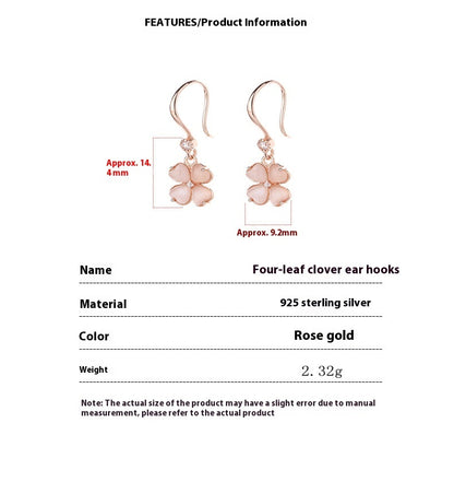 925 Sterling Silver Women's Simple Earrings stone