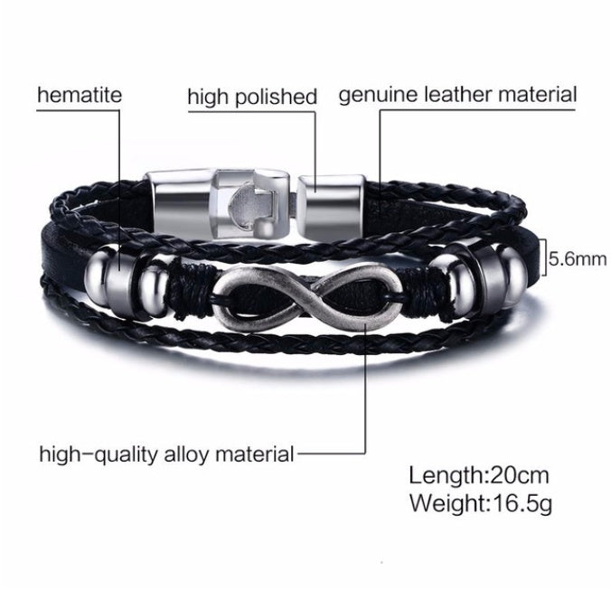 Lucky Loop Leather Bracelet for Her