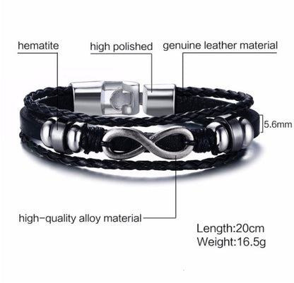 Lucky Loop Leather Bracelet for Her