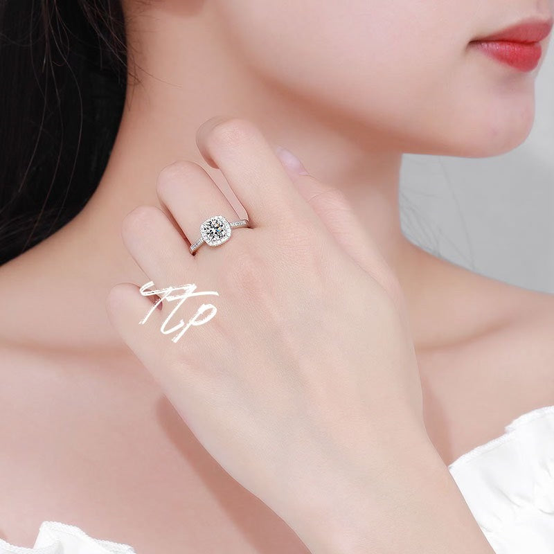 925 sterling silver rings, 925 silver sterling, 925 Sterling Silver Iced Out CZ-Diamond 12mm for women