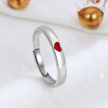 925 Sterling Silver One Heart Couple Rings Personality