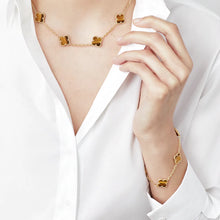 4-Leaf Clover Bracelet in Yellow Stone – Gold Vermeil 925 Silver 03