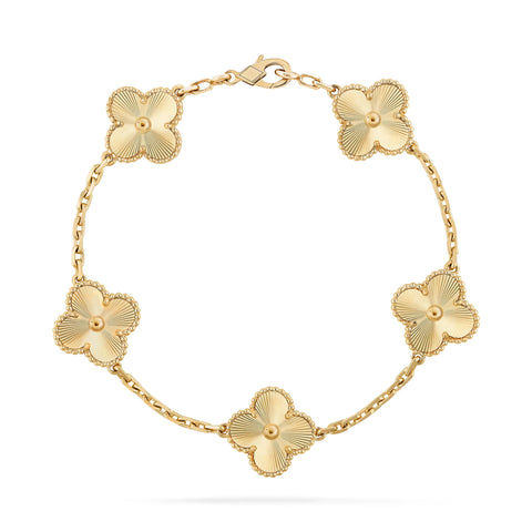 4-leaf clover bracelet S925 Gold-Plated S925 Clover Motif | Sterling Silver Jewelry 02