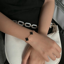 4-leaf clover bracelet S925 Gold - Handcrafted Black Onyx Clover Bracelet 04