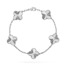 4-leaf clover bracelet S925 Platinum-Plated S925 Clover Motif | Sterling Silver Jewelry 02