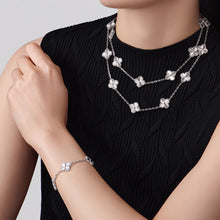 4-leaf clover bracelet S925 Platinum-Plated S925 Clover Motif | Sterling Silver Jewelry 06