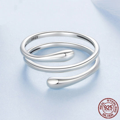 925 Sterling Silver Multilayer Simplicity Women Ring