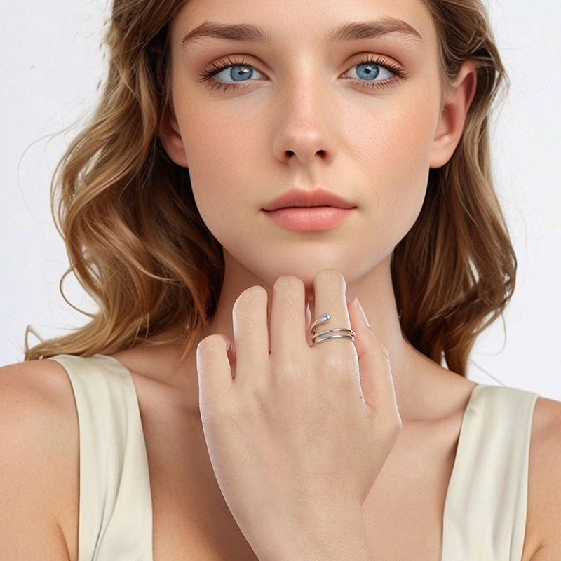 925 Sterling Silver Multilayer Simplicity Women Ring
