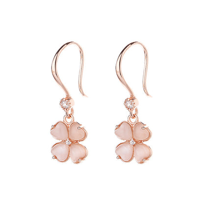 925 Sterling Silver Women's Simple Earrings stone
