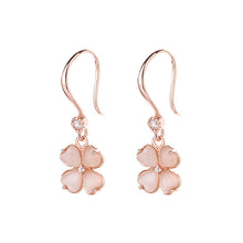925 Sterling Silver Women's Simple Earrings stone - Dangle earrings silver