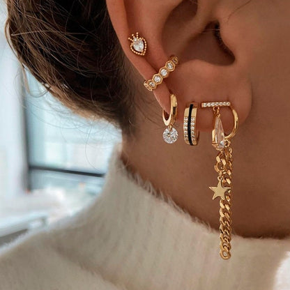 S925 Sterling Silver Zircon Earrings Eardrops