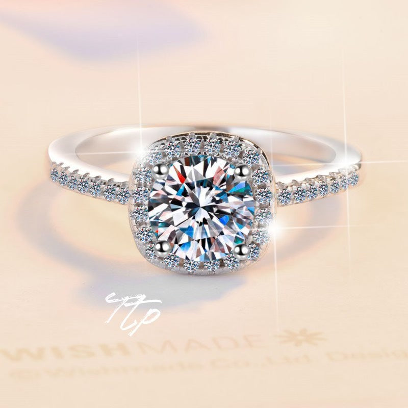 925 sterling silver rings, 925 silver sterling, 925 Sterling Silver Iced Out CZ-Diamond 12mm for women