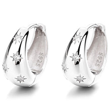 925 Sterling Silver Asterism Earrings Women's French Retro Water Drop Ear Ring 05