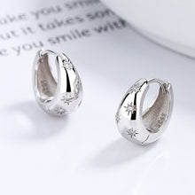 925 Sterling Silver Asterism Earrings Women's French Retro Water Drop Ear Ring 09