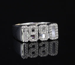 925 Sterling Silver Custom Year Ring – Elegant & Trendy Jewelry 03