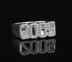 925 Sterling Silver Custom Year Ring – Elegant & Trendy Jewelry 08