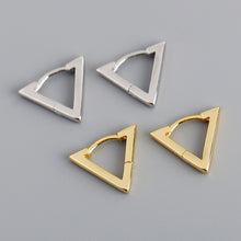 925 Sterling Silver Geometric Earrings – Triangle Minimalist Style 01