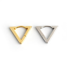 925 Sterling Silver Geometric Earrings – Triangle Minimalist Style 02