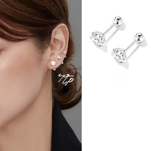 925 Sterling Silver Hexagonal Diamond Moissanite Stud Earrings – 5mm D Color | Simple & Elegant Party Jewelry 01