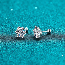 925 Sterling Silver Hexagonal Diamond Moissanite Stud Earrings – 5mm D Color | Simple & Elegant Party Jewelry 02