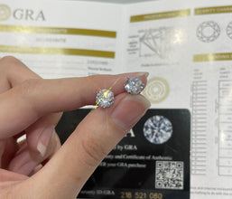 925 Sterling Silver Hexagonal Diamond Moissanite Stud Earrings – 5mm D Color | Simple & Elegant Party Jewelry 05