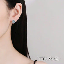 925 Sterling Silver Huggie Earrings - Iced Out CZ Diamonds, Dainty Hoops Design 02