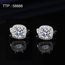925 Sterling Silver Huggie Earrings - Iced Out CZ Diamonds, Dainty Hoops Design 05