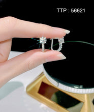 925 Sterling Silver Huggie Earrings – Ice Out CZ Diamond 03