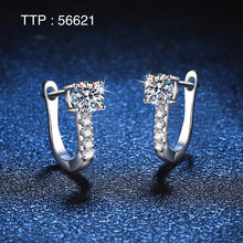925 Sterling Silver Huggie Earrings – Ice Out CZ Diamond 01