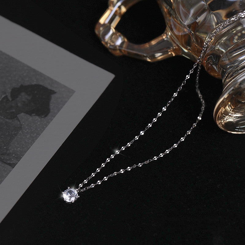 925 Sterling Silver Iced Out Diamond Pendant Necklace – Dainty Luxury Jewelry for Women 06