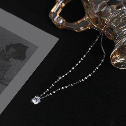 925 Sterling Silver Iced Out Diamond Pendant Necklace – Dainty Luxury Jewelry for Women 06