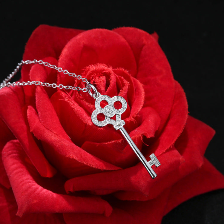 925 Sterling Silver Key Pendant Necklace – Minimalist Silver Jewelry for Women 05