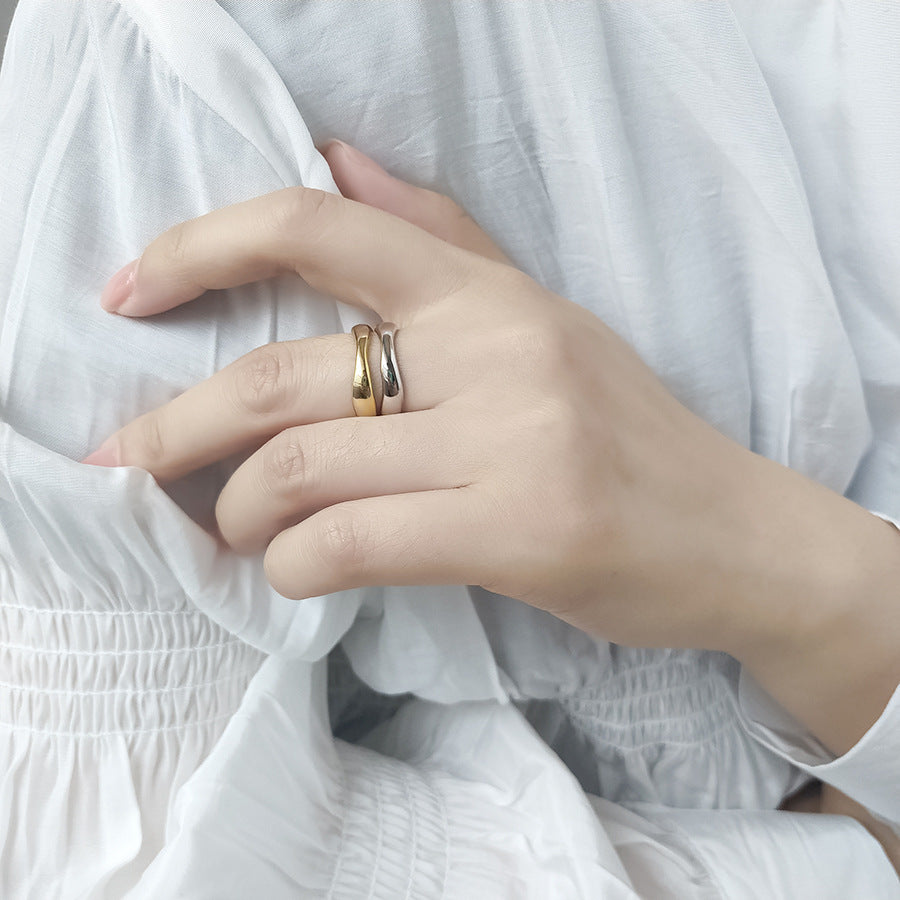 925 Sterling Silver Ring Simple For Women 02
