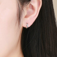925 Sterling Silver Shiny Small Hoop Earrings – Bamoer Minimalist Jewelry 03