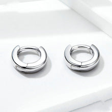 925 Sterling Silver Shiny Small Hoop Earrings – Bamoer Minimalist Jewelry 04