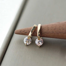 925 sterling silver Earrings Women's Hoops, 6mm Diamond 04