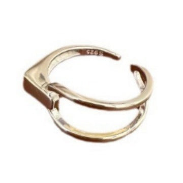 Women's Irregular Bends And Hitches S925 Sterling Silver Opening