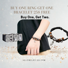 BUY 1 Year Birth Ring GET 1 FREE Men’s Leather Bracelet