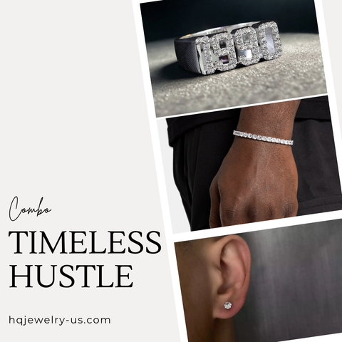 Combo Timeless Hustle (YearBirth Ring + Tennis Bracelet + Moissanite Stud Earrings)