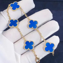 Four-Leaf Clover Bracelet – Blue Stone Clover, Rose Gold Vermeil, 925 Sterling Silver05