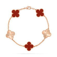 Four-Leaf_Clover_Bracelet_Red_Gold_Stone_Clover_Rose_Gold_Vermeil_925_Sterling_Silver 02