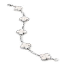 Four-Leaf Clover Bracelet – White Mother of Pearl, Rose Gold Vermeil, 925 Sterling Silver 05